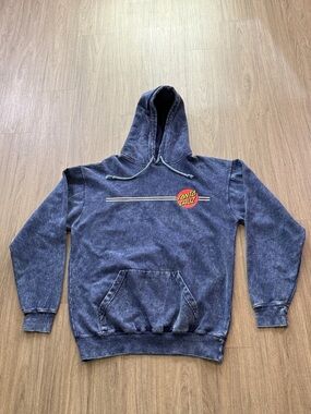 Santa Cruz Skateboards Navy Crewneck Hoodie with Small Chest Logo